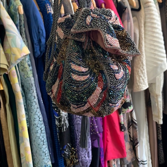 Beaded draw string fairy bag - Picture 2 of 8